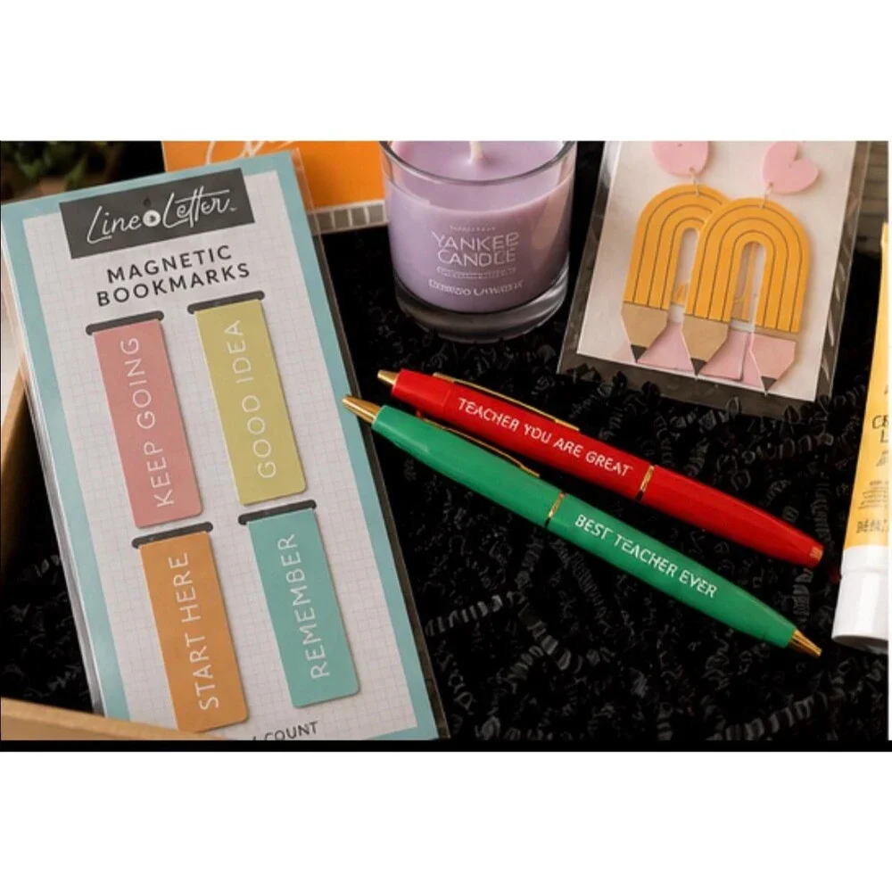 Teacher Appreciation Gift Box | Notebook, Pens, Candle, Chocolates